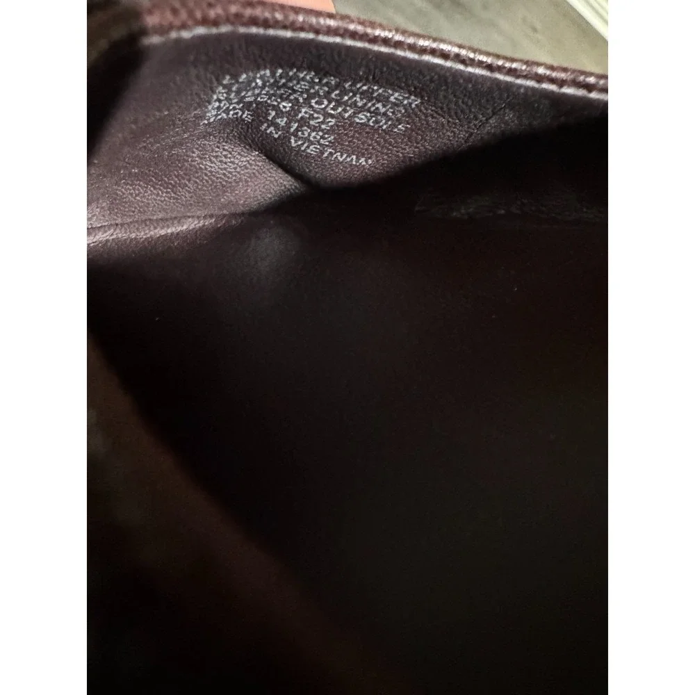 Tory Burch Minnie Travel Ballet Flats Plum- Dark Brown Leather Size 9 M